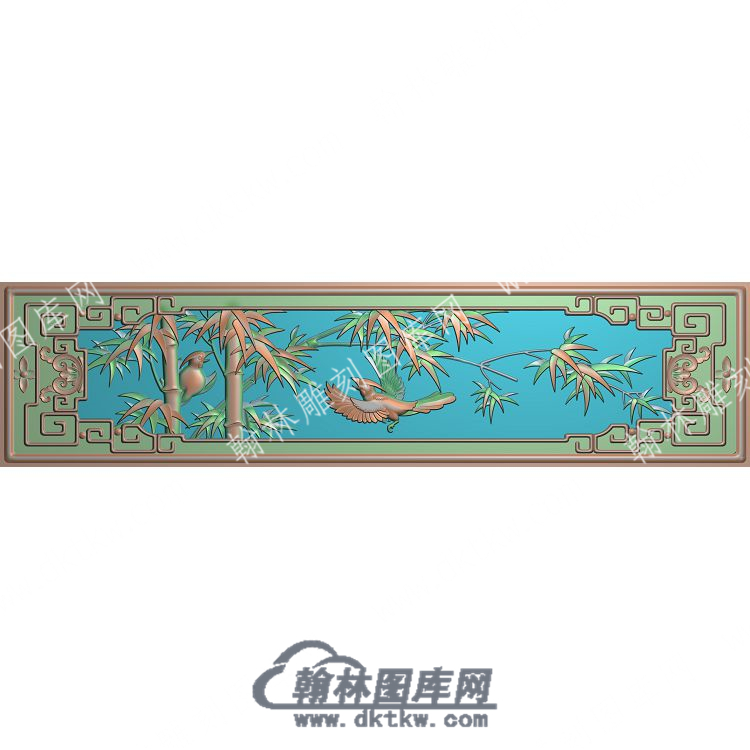 中式竹子鸟精雕图（ZSZW-572）.jpg
