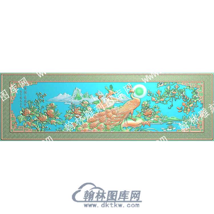 中式花孔雀精雕图（ZSDW-520）.jpg