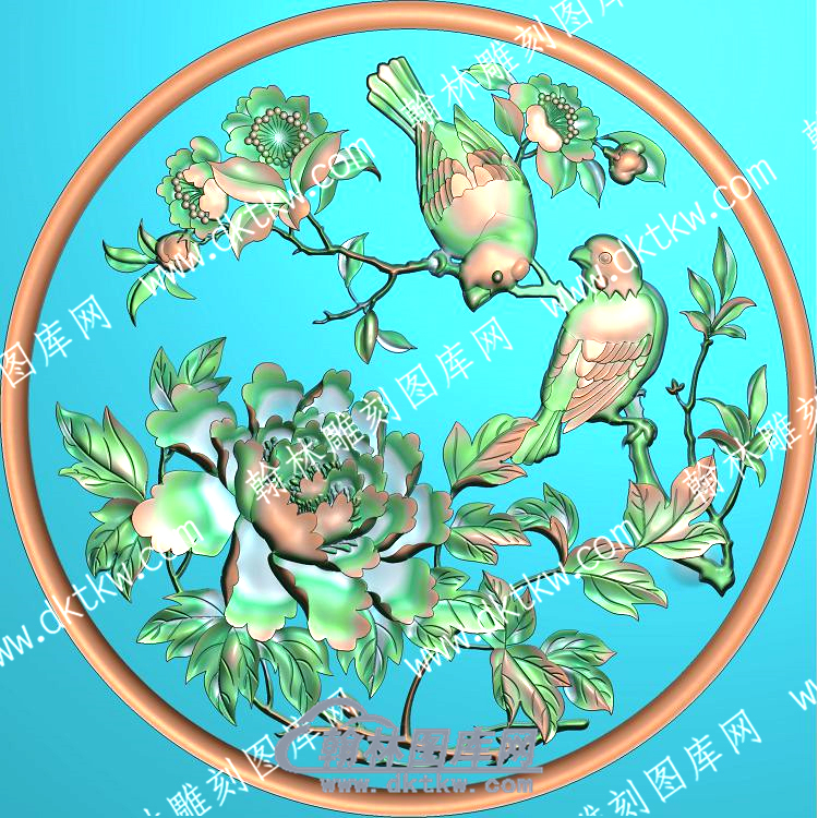 中式花鸟精雕图（ZSDW-541）.jpg