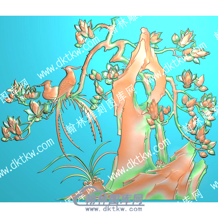 中式花鸟精雕图（ZSDW-553）.jpg