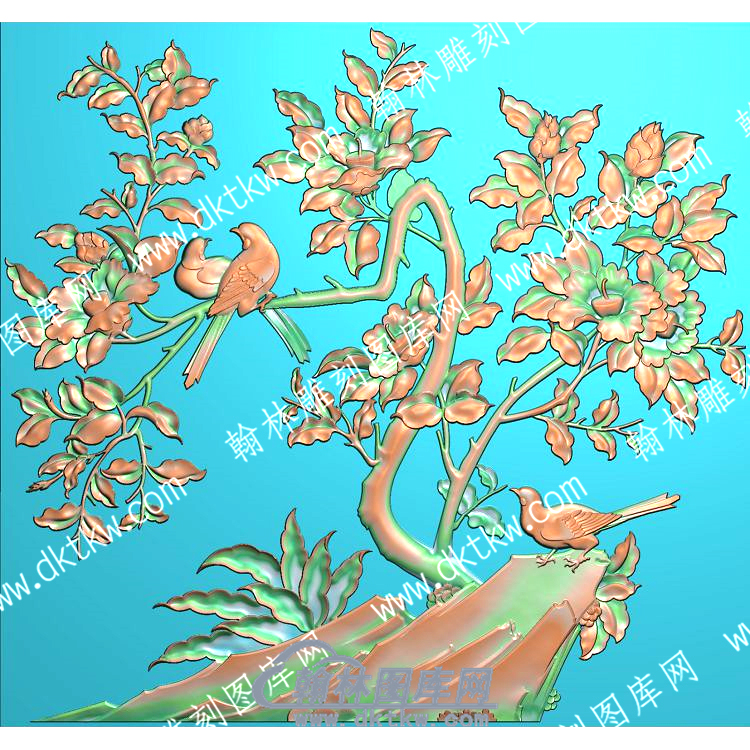 中式花鸟精雕图（ZSDW-555）.jpg