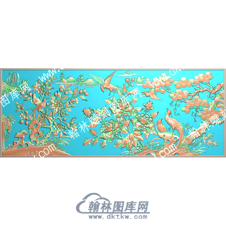 中式松树花鸟精雕图（ZSDW-547）.jpg