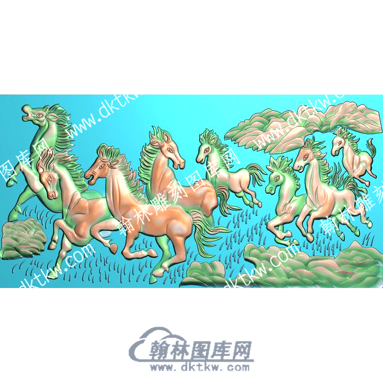 马精雕图（ZSDW-435）.jpg