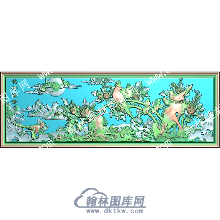 中式花开富贵牡丹花鸟精雕图（ZSZW-268）.jpg