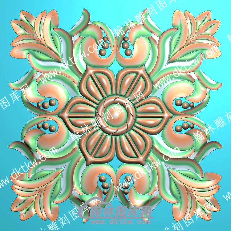 欧式方形洋花精雕图（OSYH-592）.jpg
