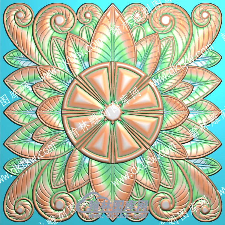 欧式方形洋花精雕图（OSYH-598）.jpg