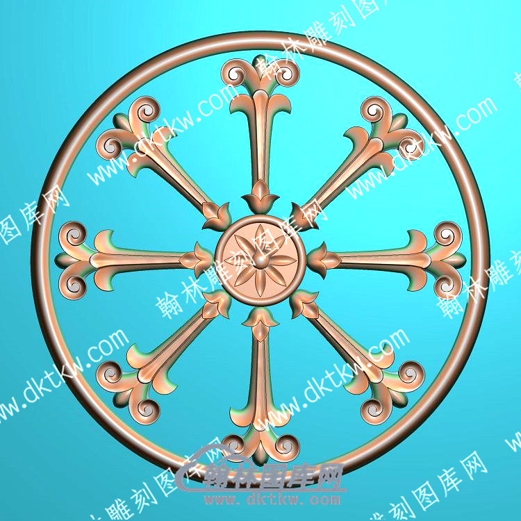 欧式圆形洋花精雕图（OSYH-899）.jpg