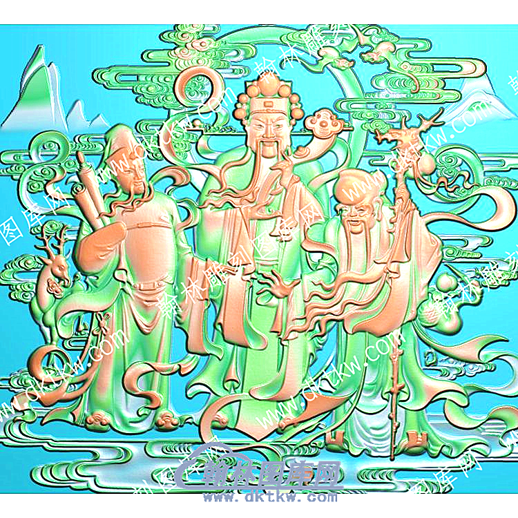 福禄寿三星精雕图（ZSRW-134）.jpg