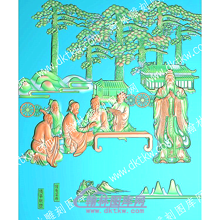 古代人物授业解惑精雕图（ZSRW-137）.jpg