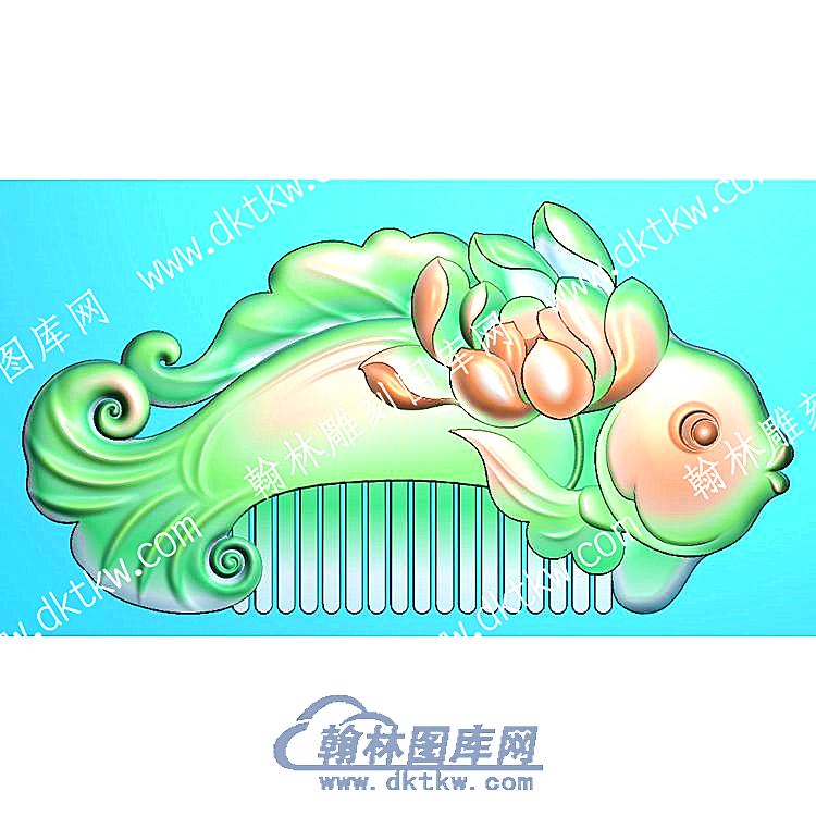 鱼型梳子精雕图（HYSZ-003）.jpg
