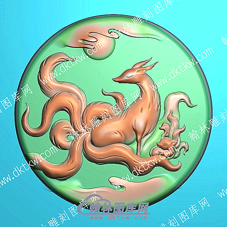 挂件狐狸精雕图（GJDW-016）.jpg