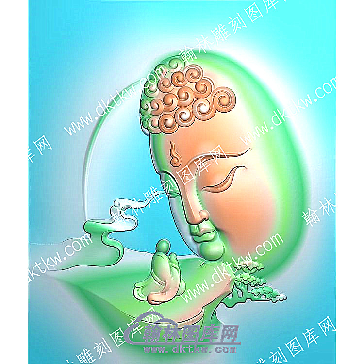 挂件拜佛悟道精雕图（GJFX-035）.jpg