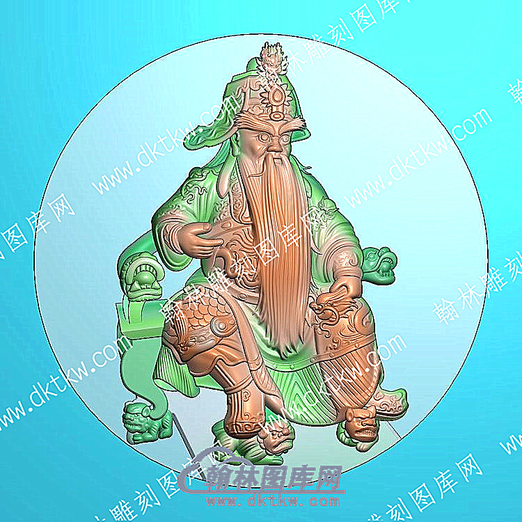 挂件天猷元帅天尊王爷圆牌精雕图（GJFX-020）.jpg