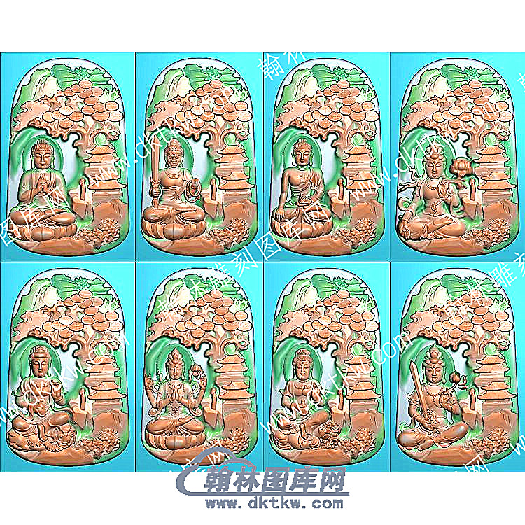 扫描山水守护神阿弥陀佛精雕图（GJRW-022）.jpg