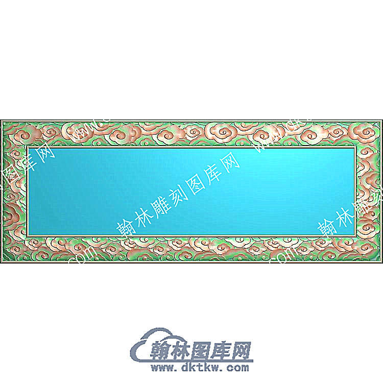 中式祥云牌匾边框精雕图（ZSBK-070）.jpg