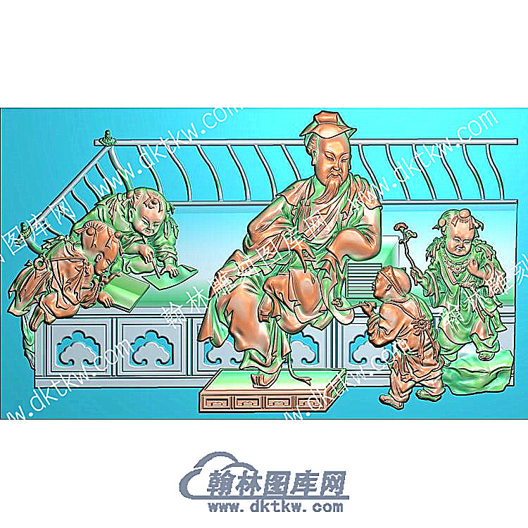 中式老者孩童精雕图（ZSRW-225）.jpg