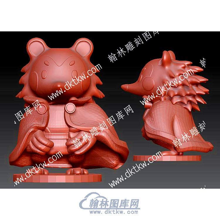 卡通刺猬立体圆雕图（YDKT-097）.jpg