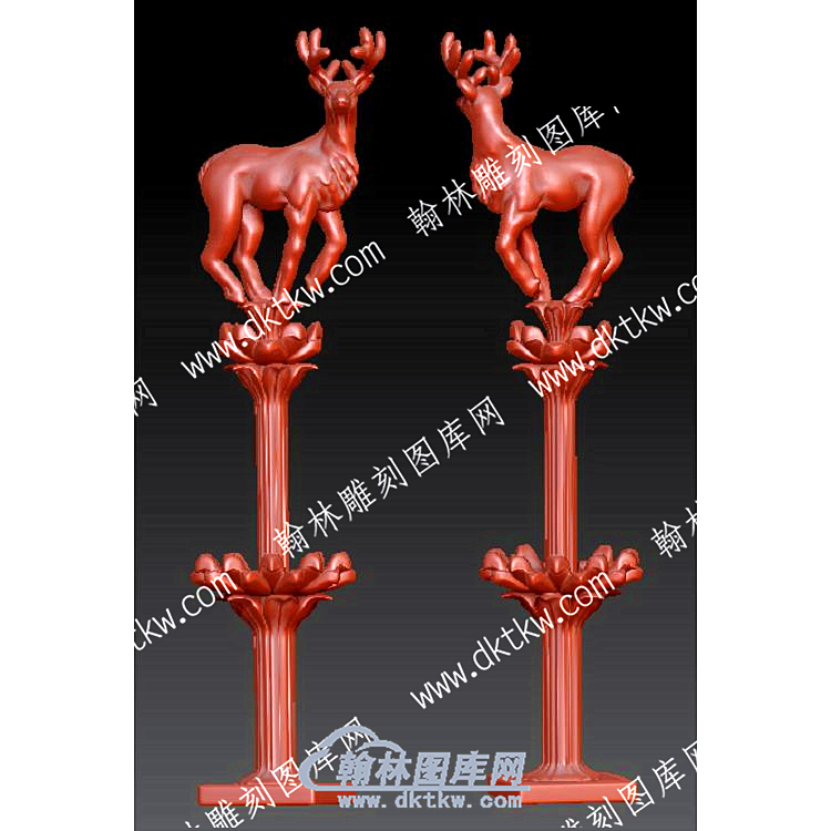 卡通梅花鹿摆件立体圆雕图（YDKT-096）.jpg