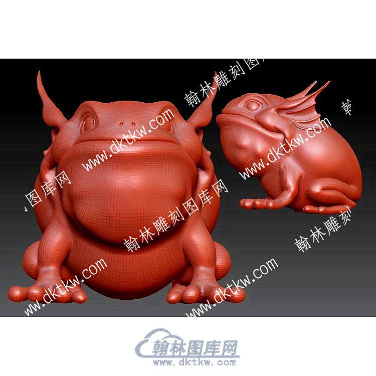 卡通青蛙立体圆雕图（YDKT-086）.jpg