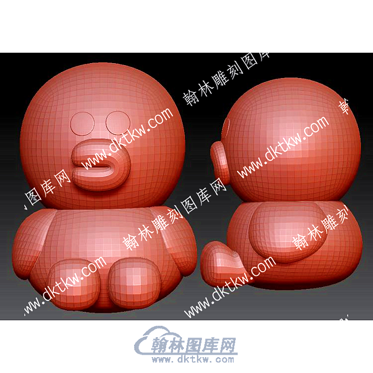 卡通莎莉鸡立体圆雕图（YDKT-107）.jpg