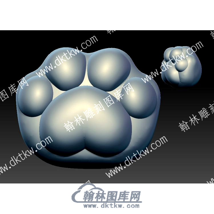 熊掌综合立体圆雕图（YDZH-143）.jpg
