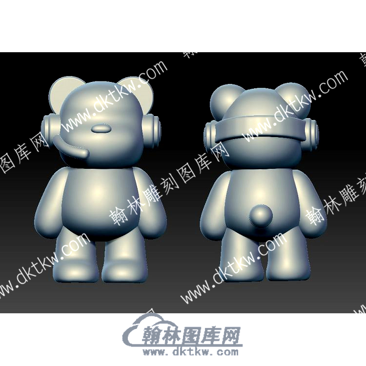 暴力熊卡通立体圆雕图（YDKT-147）.jpg