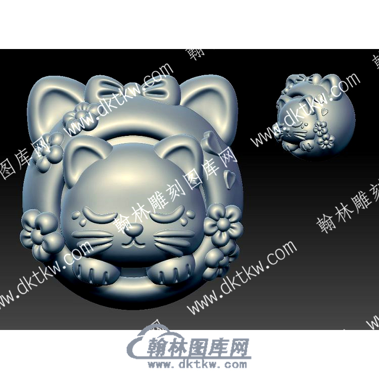 小猫珠中世界卡通立体圆雕图（YDKT-118）.jpg