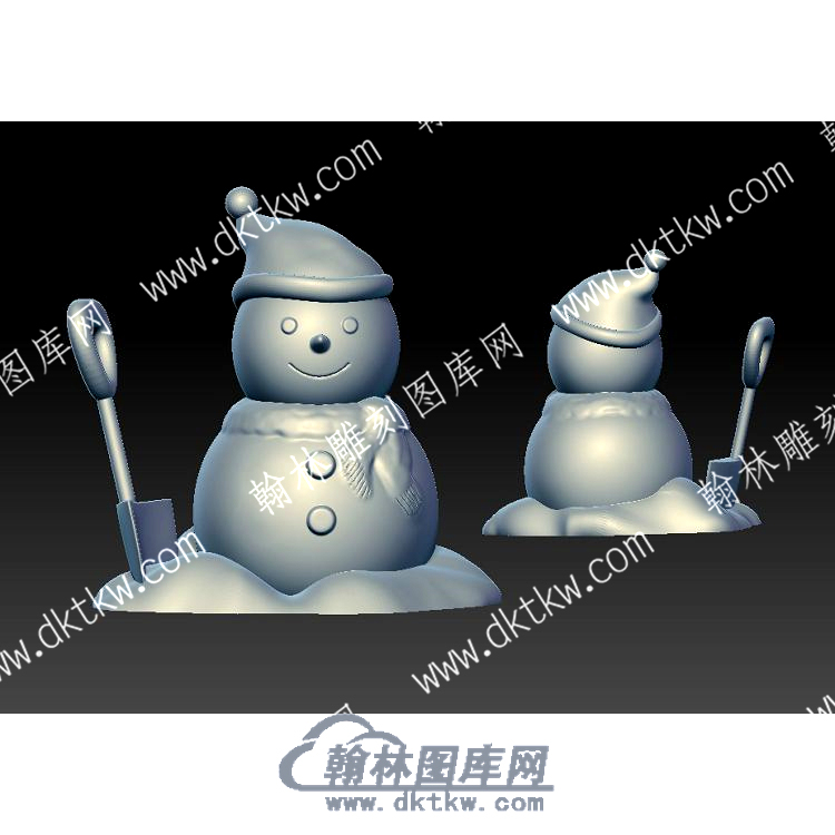 小雪人卡通立体圆雕图（YDKT-150）.jpg
