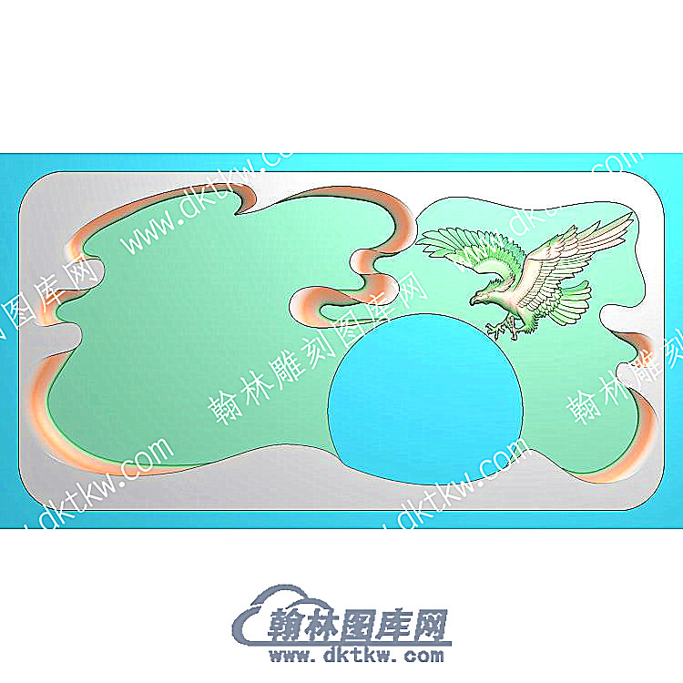 老鹰行业茶盘精雕图（HYCP-104）.jpg