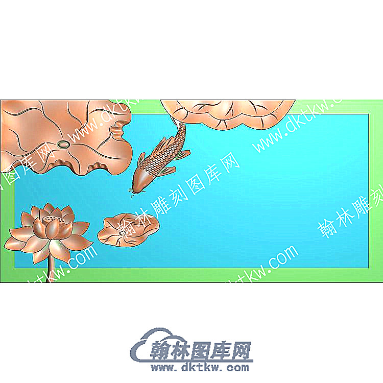 单鱼荷花行业茶盘精雕图（HYCP-123）.jpg