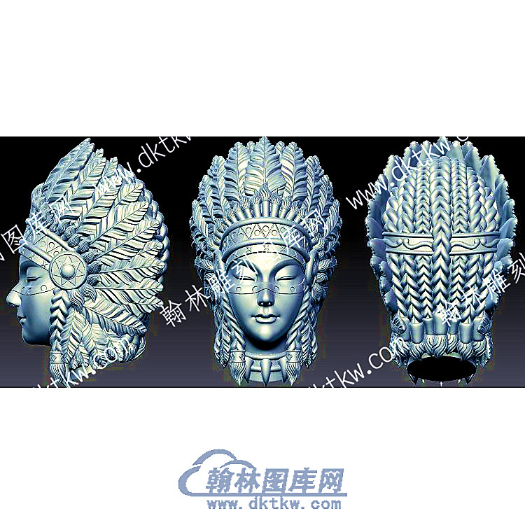印第安女性人物立体圆雕图（YDRW-168）.jpg