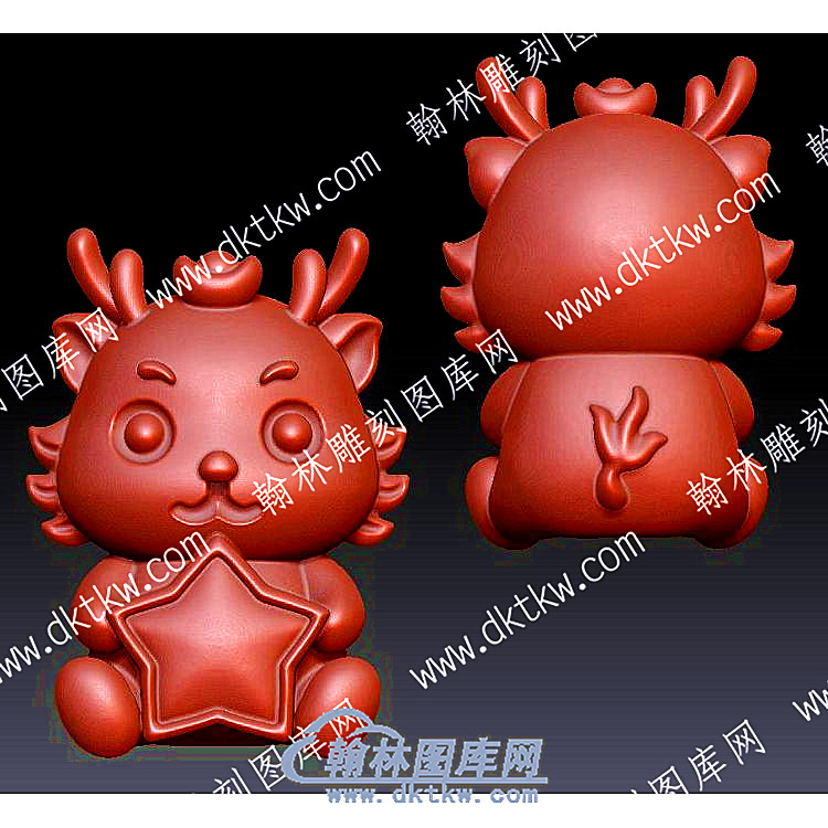 抱星星卡通生肖龙卡通立体圆雕图（YDKT-182）.jpg