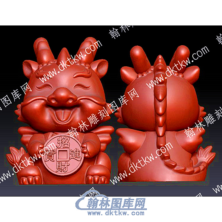 招财进宝年生肖招财进宝龙卡通立体圆雕图（YDKT-177）.jpg