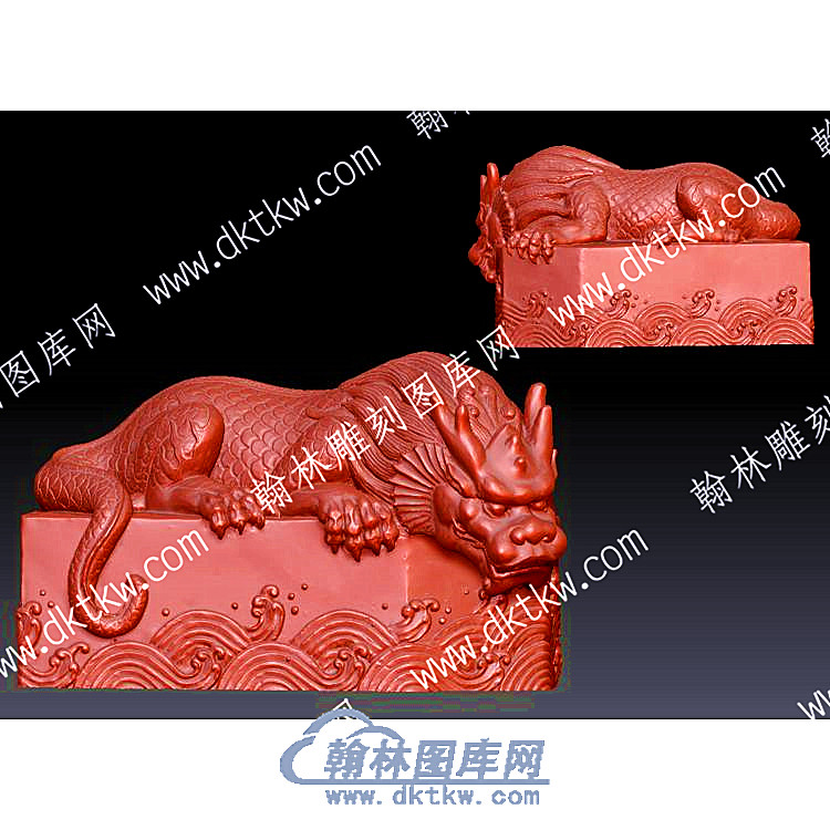 神兽麒麟镇水兽印章立体圆雕图（YDYZ-043）.jpg