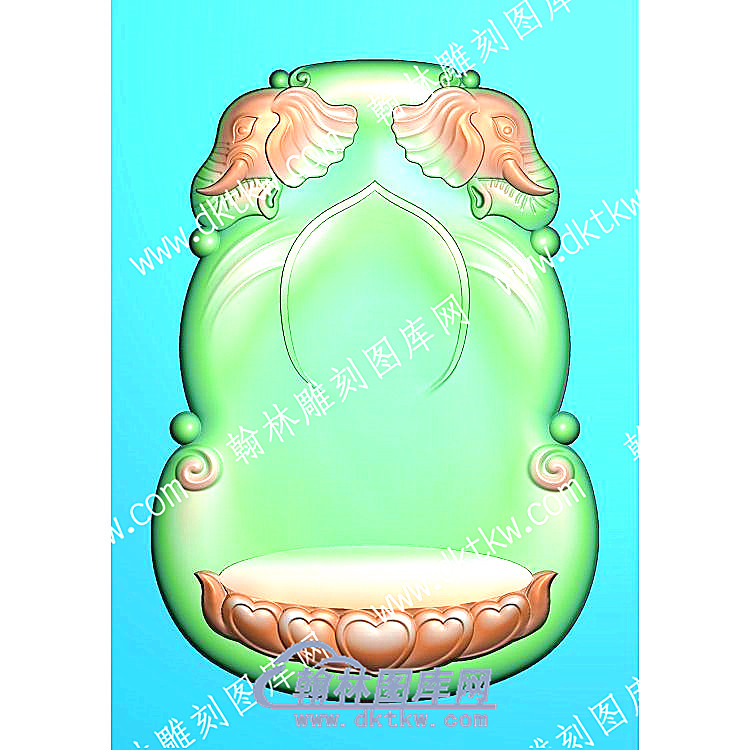 挂件佛像象背板莲花座精雕图（GJFX-049）.jpg