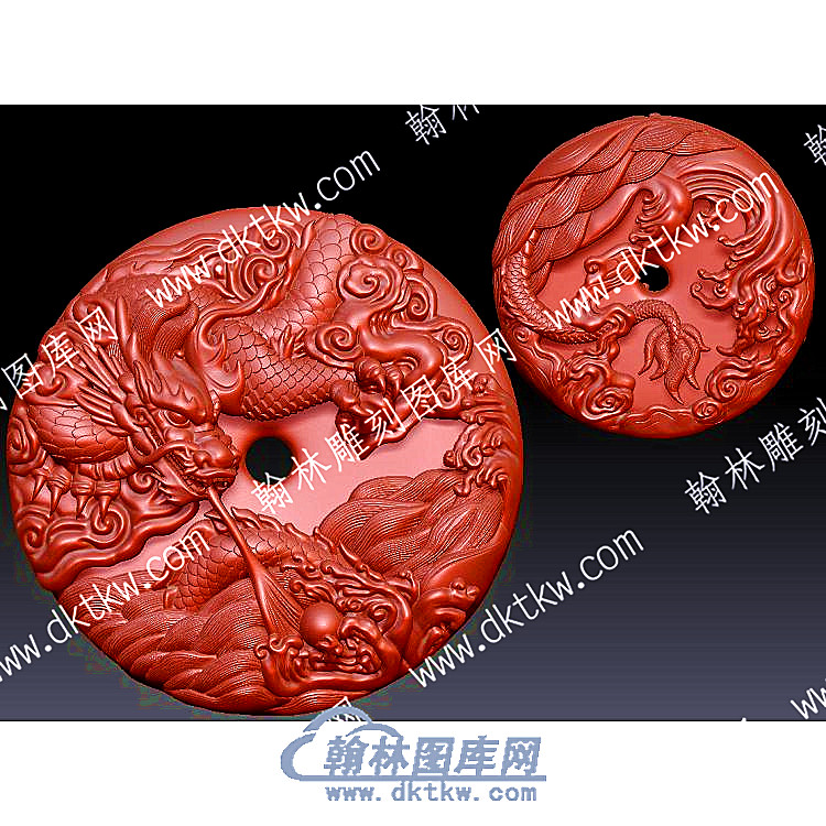 龙平安扣吊坠立体圆雕图（YDDZ-088）.jpg