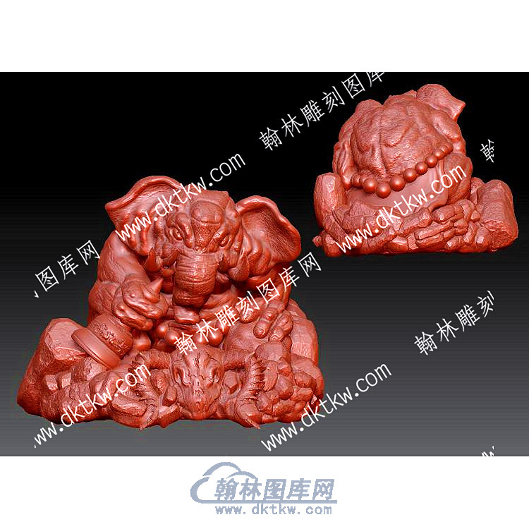 大象立体圆雕图（YDDX-006）.jpg