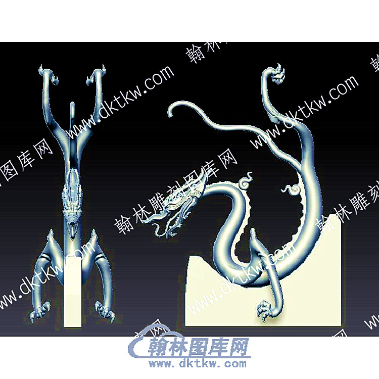 唐朝金龙龙立体圆雕图（YDL-007）.jpg