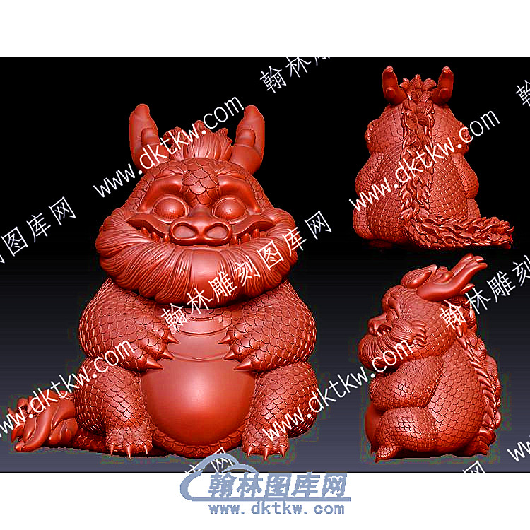陶瓷龙龙立体圆雕图（YDL-011）.jpg