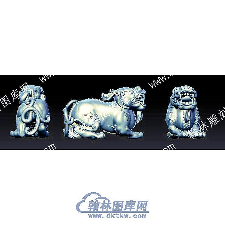 麒麟动物立体圆雕图（YDDW-400）.jpg