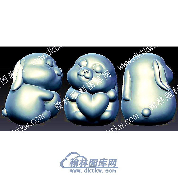 兔子动物立体圆雕图（YDDW-397）.jpg