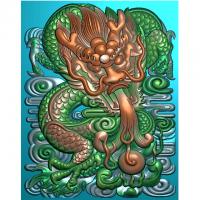 玉龙四六牌雕刻图（SLP-0009）