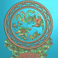 风穿牡丹台屏摆件雕刻图（bj-198）