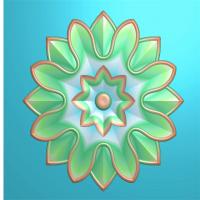 欧式洋花精雕图浮雕图雕刻机图（YX-205）