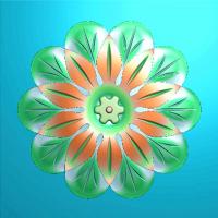 欧式洋花精雕图浮雕图雕刻机图圆形洋花（YX-257）