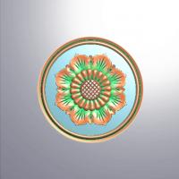 欧式圆形洋花门花精雕图浮雕图雕刻图（YX-281）