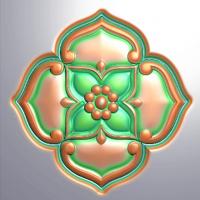 欧式圆形洋花门花浮雕图精雕图雕刻图（YX-314）