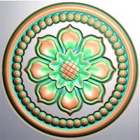 欧式圆形洋花门花浮雕图精雕图雕刻图案（YX-505）