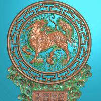 麒麟摆件精雕图,麒麟摆件浮雕图,麒麟祥云摆件雕刻图,麒麟摆件精雕图（bj-836）