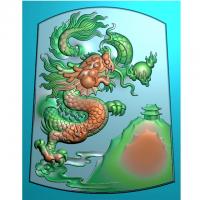 龙牌四六牌精雕图,四六牌浮雕图,四六牌雕刻图（SLP-0032）